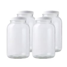 One gallon Wide Mouth Glass Jar with Lid-Set of 4 picture