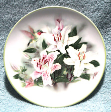 Vintage Lena Liu Teleflora Hummingbird & Lilies Collector Plate Decorative Only picture