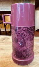 Vintage Thermos Insulated approx 8 oz. w/Cup #2821 w/Olde World map design picture