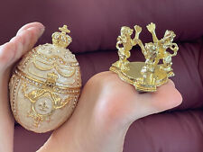 Faberge Egg Jewelry Box Wedding Gift for Couple 24KGOLD Fabergé Eggs Faberge picture