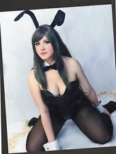 8x10 Sexy Cosplay Bunny Girl Woman Busty Cleavage Pinup Fine Art Glossy Photo picture