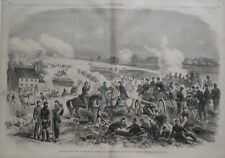 Original 1862 Civil War Artwork SECOND BULL RUN Manassas Virginia Sigel + Map picture