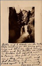 Real Photo Postcard Waterfall Mountains Forest in/near Palisade, Colorado picture