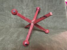 Vintage Large Size Cast Iron Jack/Jacks Toy Design Paperweight Sculpture Red picture