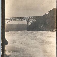 c1910s Niagara Falls Bridges RPPC Cantilever Steel Arch Real Photo Postcard A93 picture