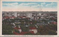Postcard Bird's Eye View Chattanooga Tennessee Looking Cameron Hill TN  picture