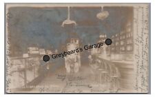 RPPC Interior Drug Store CUERO TX Texas Vintage 1908 Real Photo Postcard picture