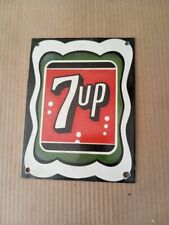 PORCELIAN 7 UP ENAMEL SIGN SIZE 8X6 INCHES picture