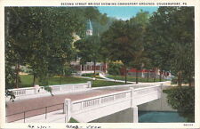 Postcard Second Street Bridge Showing Consistory Grounds Coudersport PA picture