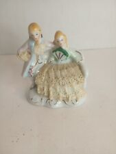 Vintage Victorian Couple Figurine Dresden Style picture