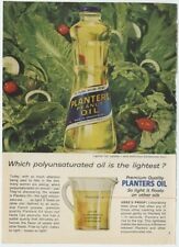 Planters oil So Light It Floats on Other Oil No Peanut Taste 1963 Vintage Ad picture