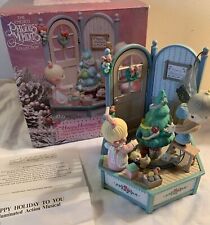 Enesco Precious Moments Happy Holidays To You Lights Action Musical Works 585467 picture