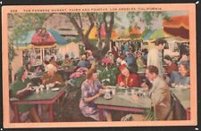 Farmers Market Third Fairfax Patio Los Angeles c1930 Linen Postcard California picture