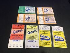 8 VTG 1980's FLORIDA GATORS Football Game Ticket Stubs Louisiana picture