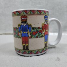 Vintage 90s Christmas Coffee Mug Nutcracker Tea Cup Houston Foods XMAS Festive picture
