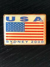 Vintage Collectible USA Sydney 2000 Summer Olympics Colorful Metal Pinback picture