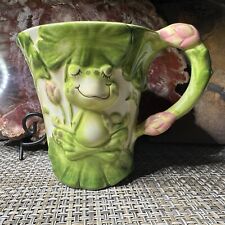 Frog Pier 1 imports Mug Cup relaxed frog picture
