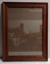 Vintage Cherry Wood Picture Frame Fits 16x22 Photo Wall Art Decor w/ Glass picture