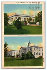 1945 Lawrence College, Chemistry Institute, Gymnasium Appleton WI Postcard picture