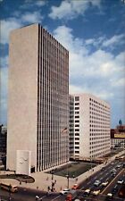 City-County Building Woodward Jefferson Ave Detroit Michigan ~ 1950-60s postcard picture