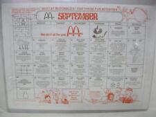 Vintage 1978,79 & 1980 McDonalds Placemat 