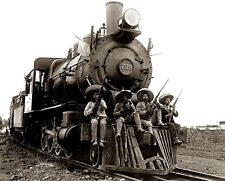 1911 MEXICAN REVOLUTION Emiliano Zapata on Locomotive 8X10 Photo Print picture