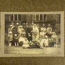 Vintage 1900's European Wedding Party Family Photo 4