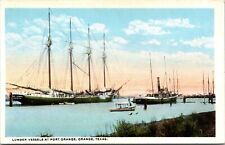 Orange TX Lumber Vessels Ships Port Texas Sails c1920 WB Griggs postcard P9 picture