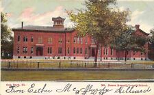 James Russell Lowell School Oak Park Illinois 1908 postcard picture