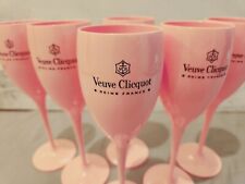 Veuve Clicquot Pink Rose Acrylic Champagne Flute Glass x 6 New  picture
