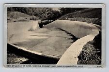 Chillicothe OH-Ohio, Ross Hocking Project Dam, Antique Vintage c1938 Postcard picture