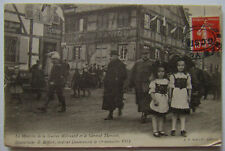 Postcard 1915 France Alsace Alsaciennes Ministre General Dannemarie Visit WWI picture
