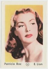 Patricia Roc 1952 Maple Leaf Gum Film Star Paper Stock Trading Card #56 E4 picture