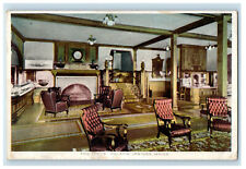 c1920's Interior View, Furniture Chandelier The Foyer Poland Springs ME Postcard picture