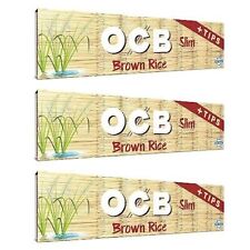 OCB Brown Rice Cigarette Rolling Papers - Slim - 3 Packs picture