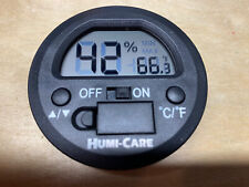 Humi-Care Black Round Digital Hygrometer for Cigar Humidors with On Off - New picture