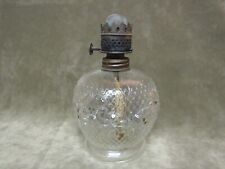 Victorian Consolidated Glass Cosmos Pattern Clear Boudoir Miniature Lamp #3 picture
