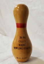 Vintage 78-79 Chevy Maintenance Bowling League High Game Mini Bowling Pin picture