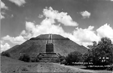 RPPC Pyramid of the Sun Teotihuacan Tallest Avenue of the Dead Mexico Aztec picture