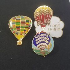 Free Spirit Hot Air Balloon Bluegrass Barbecue Collector Lapel Pin Button Lot picture
