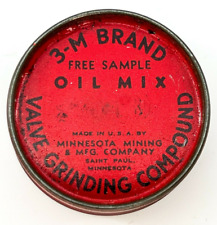 Vtg 3-M 3M Valve Grinding Compound Oil Mix Advertising USA Collectible Gas Rare picture