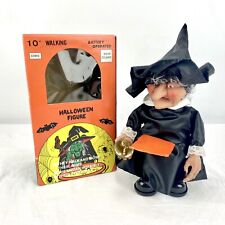 Vintage 1993 Halloween Walking Witch w/ Bell Fabri 10” Animatronic SEE VIDEO picture
