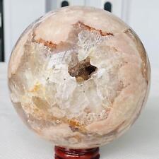 Natural Cherry Blossom Agate Sphere Quartz Crystal Ball Healing 1420G picture