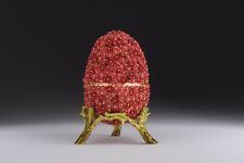 Large rose egg  LIMITED EDITION trinket box by Keren Kopal & Austrian crystals  picture