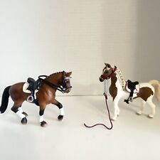 Schleich Hanoverian And Pinto Horses With Saddles And Accessories  picture