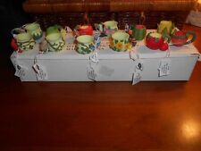 RARE So Cute NEW (Other) Set of 12 MINI TEACUPS+Tags Westland Giftware + Box picture