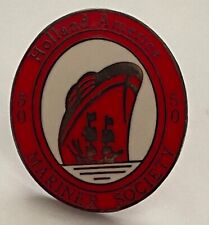 Vintage Holland America 50 Cruises Lapel Pin Red White Mariner Society Ship picture