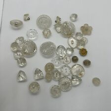 Lot Of vintage Or Antique Clear Buttons Mixed picture