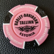 HD TALLINN ~ ESTONIA (Pink/Black) International Harley Poker Chip picture