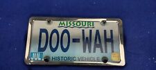 Missouri License Plate 2000 Vanity historical vanity plate DOO-WAH car tag rare picture